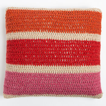 Rainbow Stripe Cushion Crochet Kit, 12 of 12