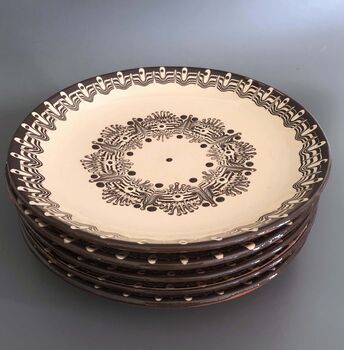 Stoneware Dinner Plates In Sand Natural Colour, D26cm, 2 of 5
