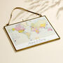 Personalised Where We've Been World Map Stitch Print, thumbnail 1 of 4