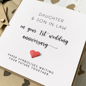First Anniversary Card For Daughter And Son In Law, 2 of 2
