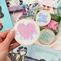Mini Embroidery Hoop Shelf Decor For Readers, thumbnail 5 of 10