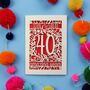Personalised Papercut Flower Anniversary Card, thumbnail 1 of 12