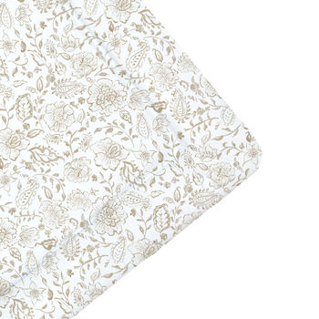 Neutral Rose Floral Deluxe Baby Girl Changing Mat, 3 of 3