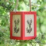 Personalised Red Wood Anniversary Candle Lanterns, thumbnail 6 of 8