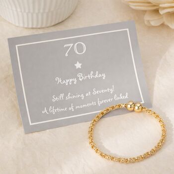 70th Birthday Magnetic Links Bracelet, 6 of 8