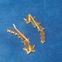 Shooting Star Earrings, Star Climber Studs, Gold Star Earrings, thumbnail 6 of 7