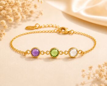 Personalise Create Your Own Family Birthstones Bracelet, 7 of 11