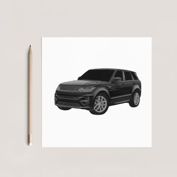 Range Rover – Luxury Suv Greeting Card Illustration, 4 of 7