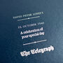 Personalised Leather Telegraph Birthday Newspaper Book, thumbnail 2 of 5