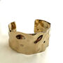 Textured Wide Cuff Bangle Non Tarnish, thumbnail 3 of 6