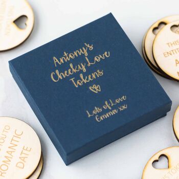 Personalised Valentine Romantic/Saucy Love Token Box, 2 of 3