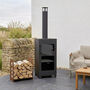 Black Outdoor Pizza Oven And Patio Heater, thumbnail 2 of 6