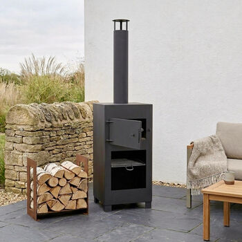 Black Outdoor Pizza Oven And Patio Heater, 2 of 6