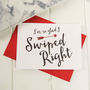 'Swiped Right' Online Dating Valentine's Card, thumbnail 3 of 3