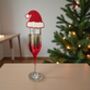 Six X Santa Hat Christmas Drinks Toppers, Champagne Toppers, Festive Cocktails, thumbnail 1 of 7