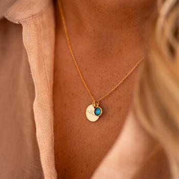 Esme Personalised Initial Birthstone Necklace, 4 of 12