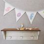 Summer House Bunting Flags, Pastel Rainbow Fabric Bunting, Personalised Name Banner For Child's Bedroom, Decorative Garland, thumbnail 4 of 9