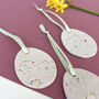 Set Of Three Floral Ceramic Decorations, thumbnail 2 of 8