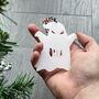 Personalised Ghost Christmas Tree Decoration, thumbnail 5 of 8