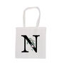 Monogrammed Floral Initial Tote Bag, thumbnail 3 of 7