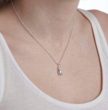 Personalised Chafer Beetle Necklace Sterling Silver, 2 of 5