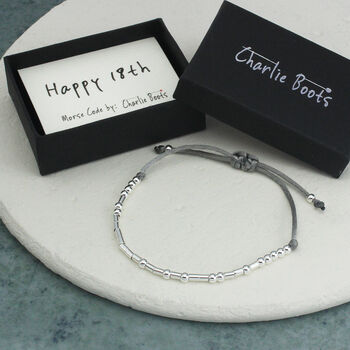 'Happy 18th' Birthday Morse Code Bracelet, 4 of 8