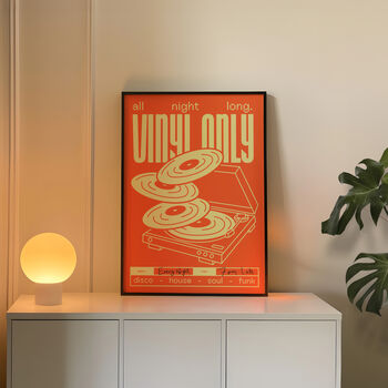 Vinyl Only Music Print Record Poster Disco, 3 of 11