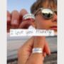 Custom Handwriting Sterling Silver Adjustable Ring, thumbnail 1 of 5