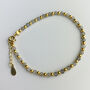 Gold Colour Sterling Silver And Crystal Beaded Bracelet, thumbnail 1 of 5