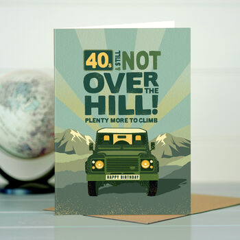 Land Rover Age Birthday Card For Men In Their 40s, 2 of 3