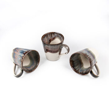 Brown V Shaped Handmade Porcelain Mug, 5 of 8