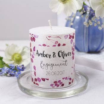 Engagement Personalised Patterned Candle, 6 of 10