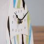 Ceramic Mantel Clock With Blue And Green Details, thumbnail 4 of 7