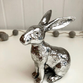 Silver Style Hare Ornament, 3 of 3