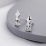 Squid Stud Earrings In Sterling Silver, thumbnail 1 of 12