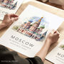 Moscow Russia Travel Poster Print, thumbnail 1 of 7