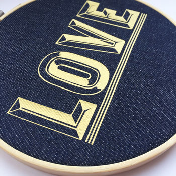 Love Valentines Embroidery Hoop, 3 of 3