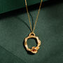 Citrine And Gold Vermeil Plated Eternity Necklace, thumbnail 4 of 7