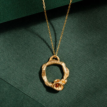Citrine And Gold Vermeil Plated Eternity Necklace, 4 of 7