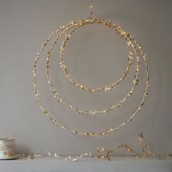 Gold Leaf Triple Light Up Wreath, 2 of 2
