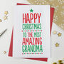 Amazing Gran Nan Nanny Nanna Granny Christmas Card, thumbnail 2 of 6