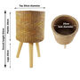 Rattan Effect Composite Planter With Stand, thumbnail 11 of 12