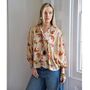 Celestial Moon And Stars Print Button Down Shirt, thumbnail 1 of 4