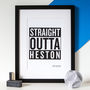 Personalised ‘Straight Outta Compton’ New Baby Print, thumbnail 1 of 6