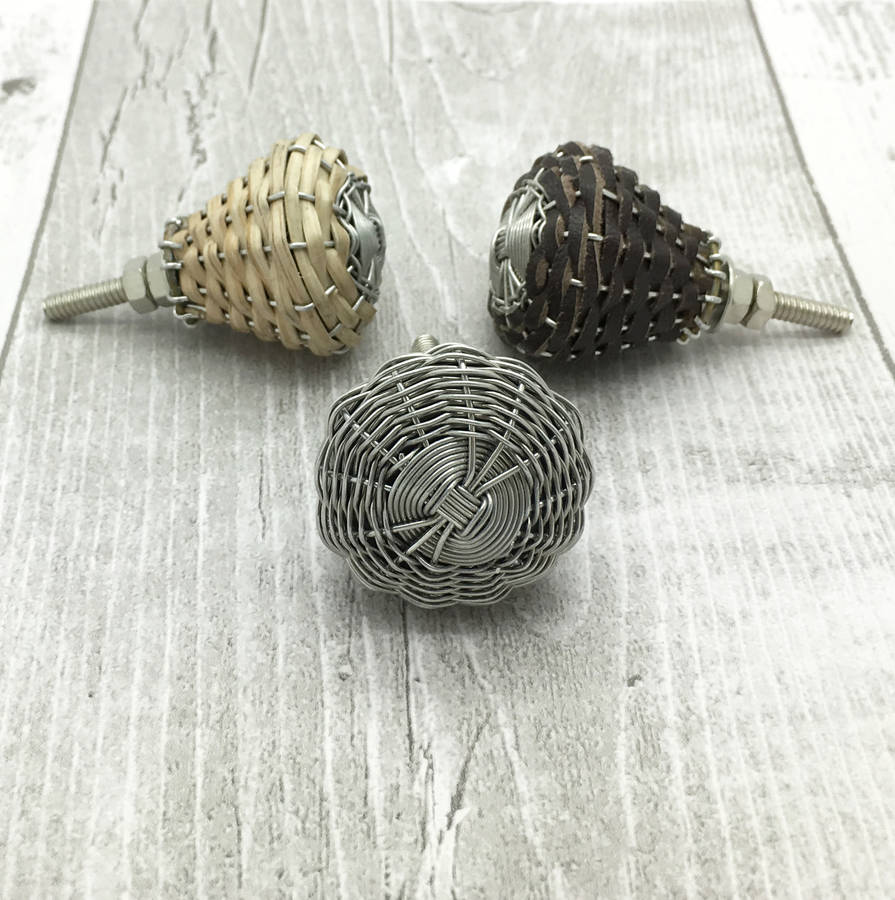 willow woven cord cupboard door knobs pull handles by g decor