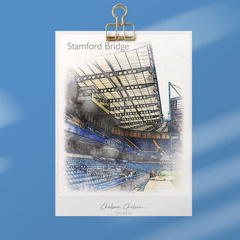 Watercolour Football Stadium Personalised Print, 4 of 5
