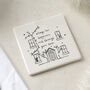 Ceramic 'Always Let Happiness Rush Through…' Coaster, thumbnail 1 of 2