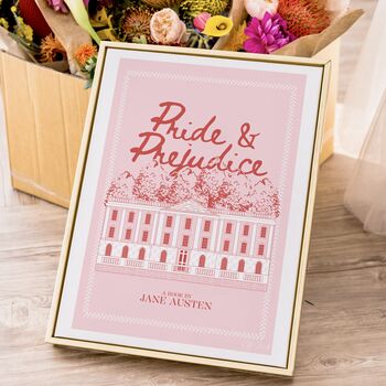 Pride And Prejudice Art Print | Pink Book Lover Gift, 6 of 10