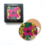 Blooms Navy Coasters Box Set Round Heat Resistant, thumbnail 1 of 8