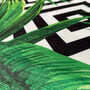 Green Tropical Palm Leaves Cushion Cover 55x55cm, thumbnail 6 of 7